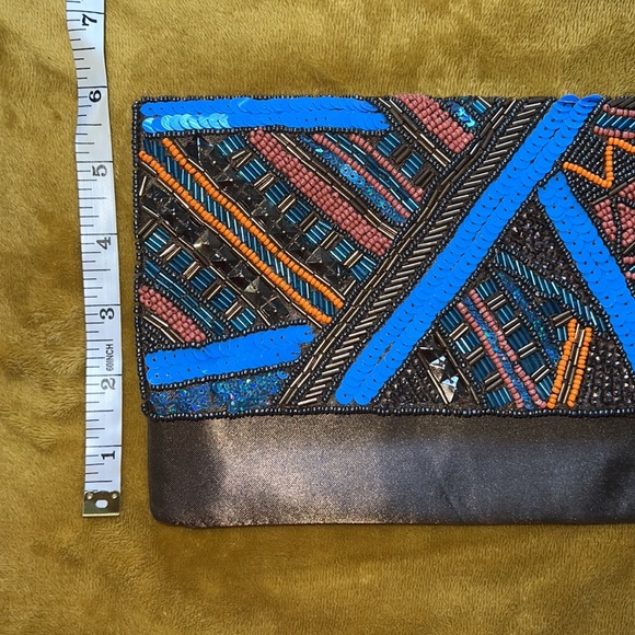 Charming Charlie’s Evening Sequin & Satin Clutch - Picture 5 of 8